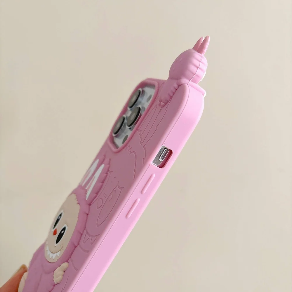 Pink Labubu iPhone 16Pro 3D Phone Case